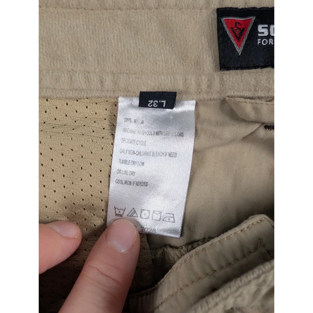 Scottevest Convertible Hiking Pants Mens 36/32 Beige‎ Tan Outdoor FLAW